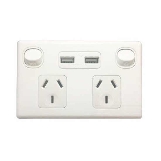 Tesla GPO2 USB Outlet 2 X 2.4a