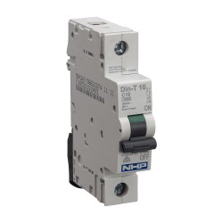 NHP DIN-T Miniature Circuit Breaker 10kA 1Pole 6A C Curve