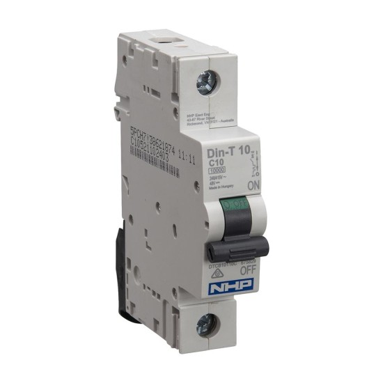 NHP DIN-T Miniature Circuit Breaker 10kA 1Pole 16A C Curve