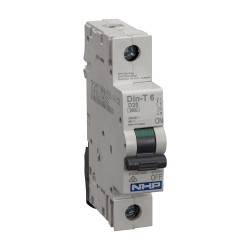 NHP DIN-T Miniature Circuit Breaker 6kA 1Pole 10A D Curve