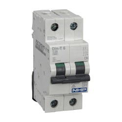 NHP DIN-T Miniature Circuit Breaker 6kA 2Pole 4A C Curve