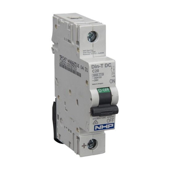 NHP DIN-T Miniature Circuit Breaker DC 6kA 1Pole 32A C Curve