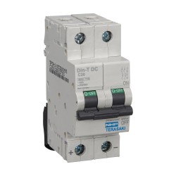 NHP DIN-T Miniature Circuit Breaker DC 6kA 2Pole 2A C Curve