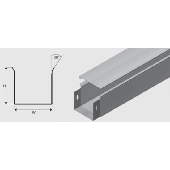 Duct Lid Clip On 100mm 2.4 Mtr