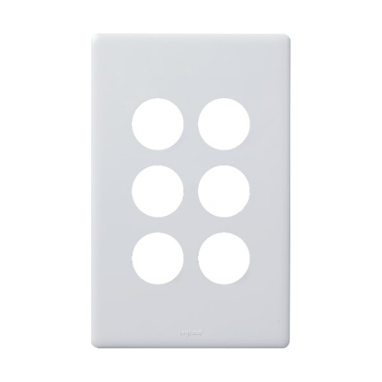 Legrand 6-Gang Grid Coverplate