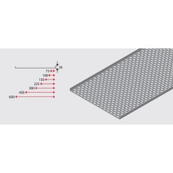 FA004706 Cable tray perforated 75 G/bond 2.4 mtr