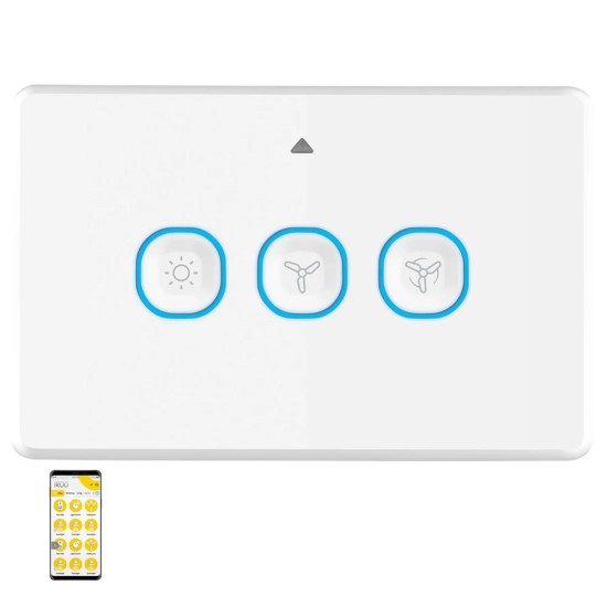 Ikuü Smart Zigbee AC Fan Controller With Light Switch