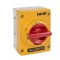 ISO Switch 40A, 3P Yellow color Polycarbonate enclosure with Red handle