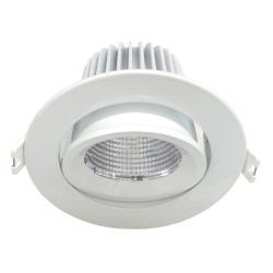 Dimmable 9 watt GIMBAL LED downlight, with selectable CCT.