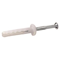 Nail in Plug 6.5mm x 40mm Mushroom Head Zinc (PK100)