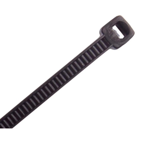 Nylon Cable Tie 200 X 4.8MM UV Black 100 Pack