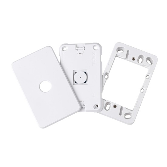 PIXIE MULTI FUNCTION PUSH BUTTON ONE GANG SURFACE MOUNT WHT