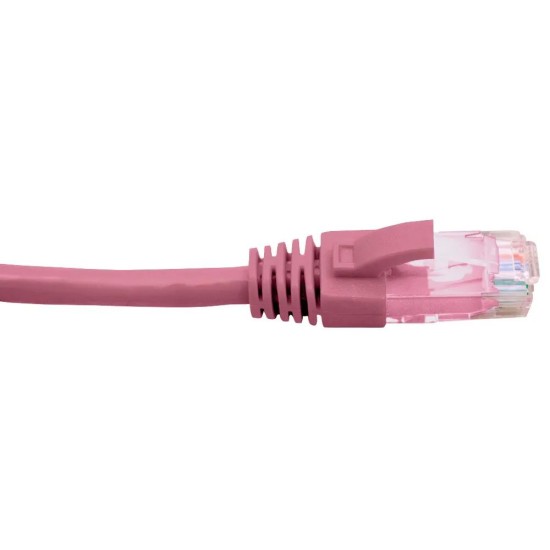 Cabac 1 Metre 4 Pair PVC Unshielded RJ45 - RJ45 Cat6 Pink Patch Lead