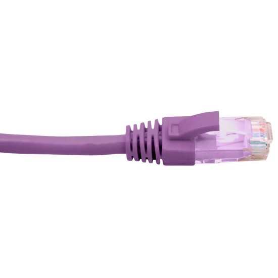 Cabac 1 Metre 4 Pair PVC Unshielded RJ45 - RJ45 Cat6 Purple Patch Lead