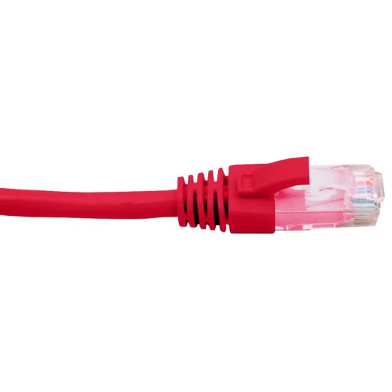 Cabac 1 Metre 4 Pair PVC Unshielded RJ45 - RJ45 Cat6 Red Patch Lead