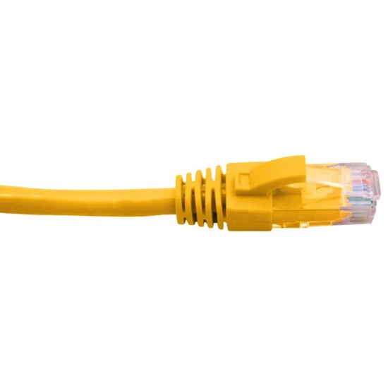 Cabac 1 Metre 4 Pair PVC Unshielded RJ45 - RJ45 Cat6 Yellow Patch Lead