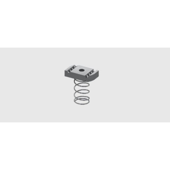 Channel Nut With Long Spring M8 Zinc plated