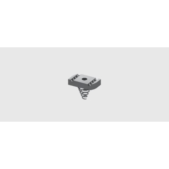 Channel Nut With Short Spring M8 Zinc Plated