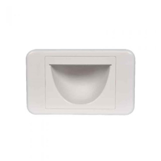 Tesla Reverse Bullnose Wall Plate - White