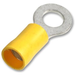 Yellow Ring Terminal 4mm Stud 5.5mm Cable Pk50