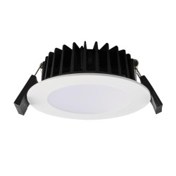 Dimmable 10 watt LED downlight, with selectable CCT, IP44