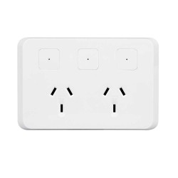 SAL PIXIE SMART TWIN SWITCH SOCKET OUTLET 240 VOLT 10A WHITE