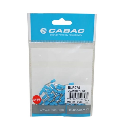 Boot Lace Pin 0.75mm2-Blue Halogen Free