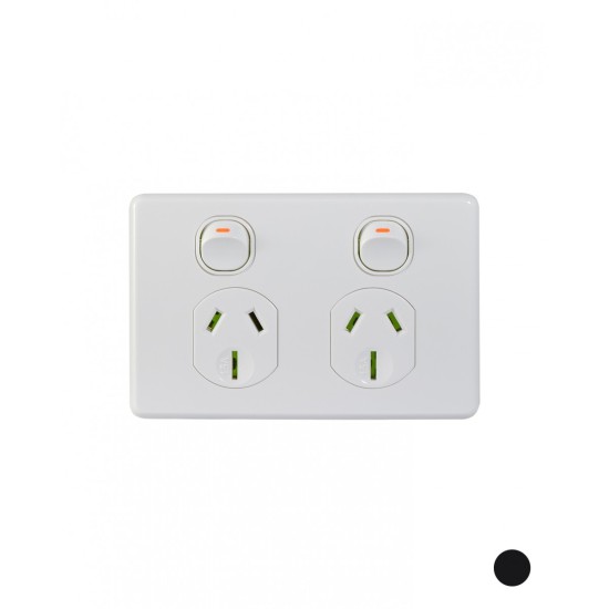 Puma - Power Point Switched 2 Gang, 15A 250V