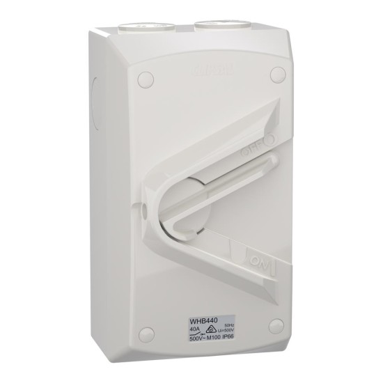 Weathershield, Switch, 1-Gang, 4 Pole, 40A, 500VAC, IP66