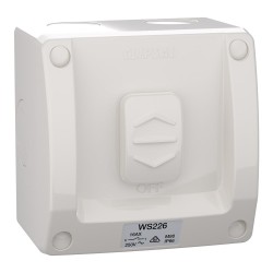 Weathershield, Switch, 1-Gang, 20A/16AX, 250VAC, IP66, Resistant Grey