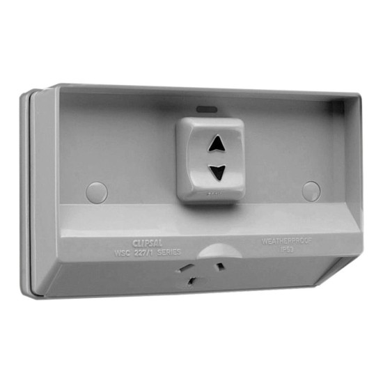 Weathershield, Single Switch Socket Outlet, 250V, 15A, Weather Proof, Flush Mount