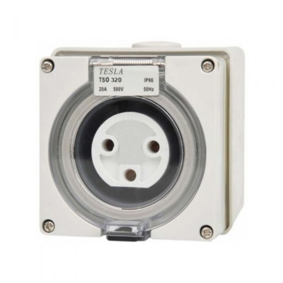 3-pin 20A Socket Outlet Round